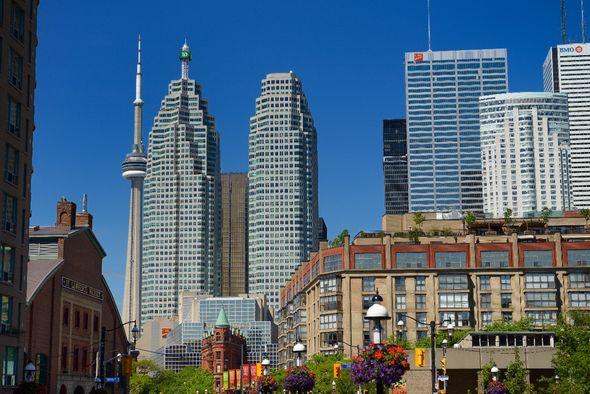 St Lawrence Market and Gooderham Flatiron building